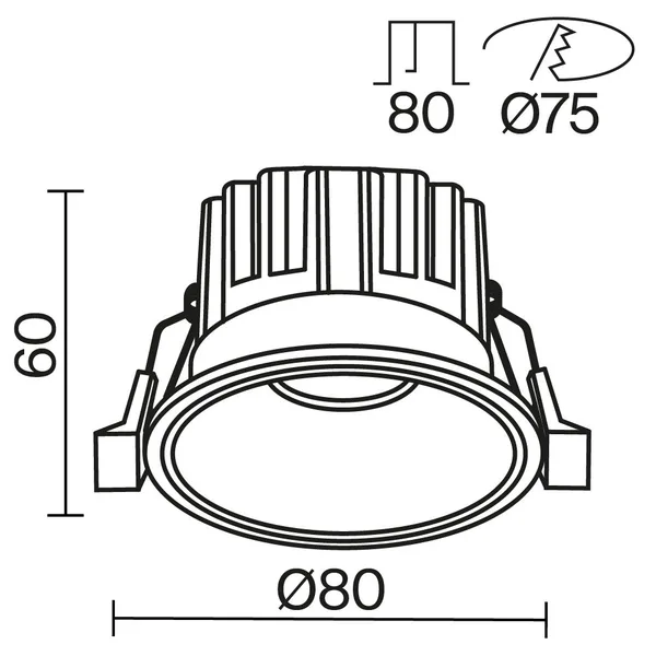 Встраиваемый светильник LED 12Вт Белый IP20 Downlight DL058-12W4K-W Technical Maytoni — фото 3