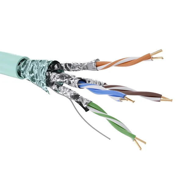 Кабель CAT 6А, F/FTP, нг(А)-HF, бухта 500м, аква DKC