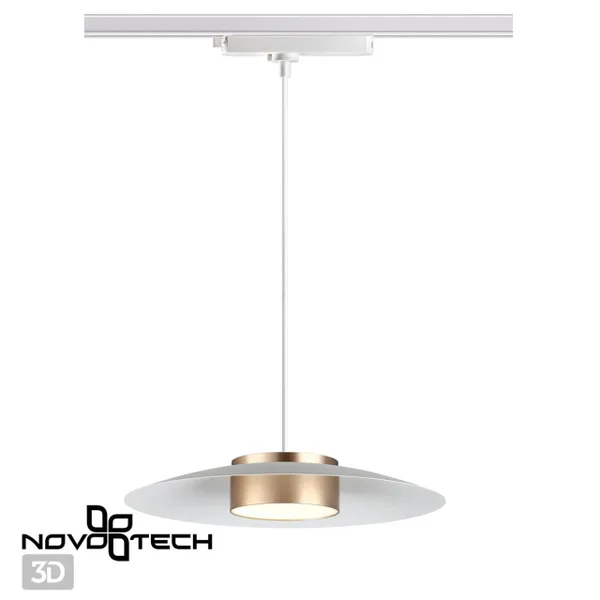 Св-к трековый,провод 1м IP20 LED 4000К 18W 220-240V белый/золото PILZ NOVOTECH — фото 3