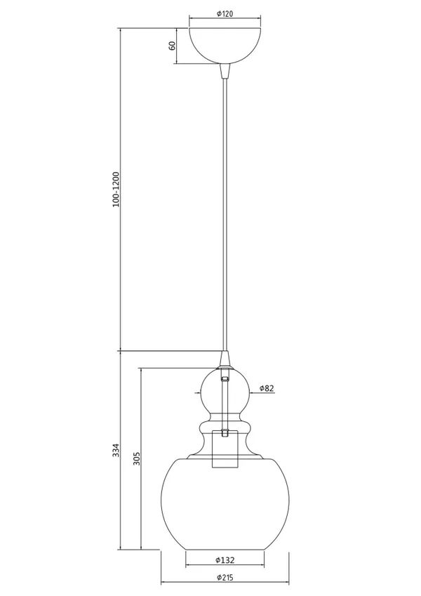 Подвесной светильник 1*E27 60Вт Хром IP20 Tone P036PL-01CH Maytoni — фото 2
