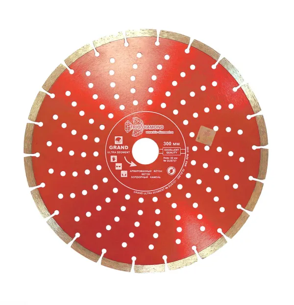Диск алмазный отрезной 300*32 Сегментный серия Grand hot press GUS727 Trio-Diamond — фото 5
