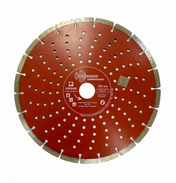 Диск алмазный отрезной 300*32 Сегментный серия Grand hot press GUS727 Trio-Diamond — фото 4