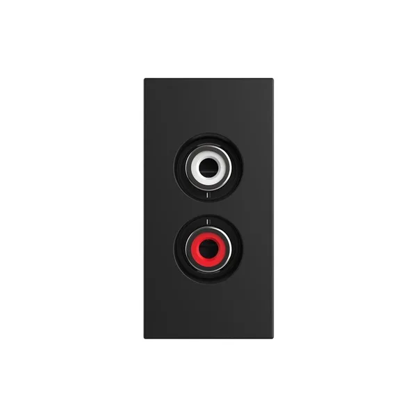Розетка мультимедийная AUDIO RCA черная (механизм) Livolo — фото 2
