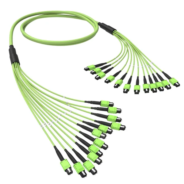 Оптическая магистральная сборка 144 ОВ 50/125 OM5, 12xMTP PRO(12)m/12xMTP PRO(12)m, тип В, 200 м DKC