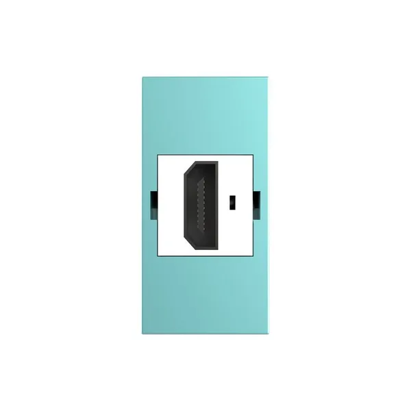Розетка HDMI 2.0, цвет зеленый (механизм) Livolo — фото 2