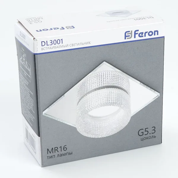 Светильник встраиваемый Feron DL3001 потолочный MR16 G5.3 прозрачный — фото 3
