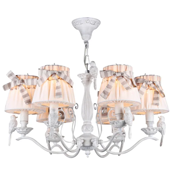 Люстра 6*E14 40Вт Белый Антик IP20 Bird ARM013-06-W Maytoni