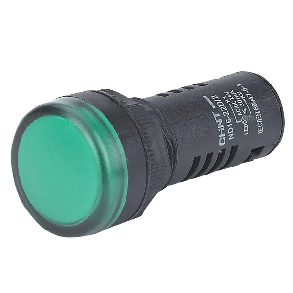 Индикатор ND16-22D/2C зеленый, встр. резистор, IP65 AC/DC12В CHINT
