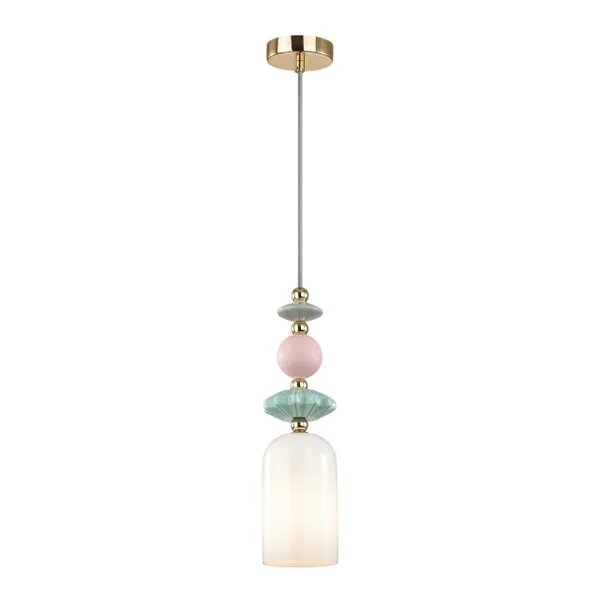 Подвес E14 1*40W CANDY золото/разноцветн./керамика/стекло C ODEON LIGHT — фото 5