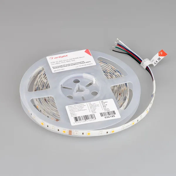 Лента светодиодная RTW-SE-B60-10mm 24V RGBW-Warm 14.4 W/m IP65 5060 5m Arlight — фото 6