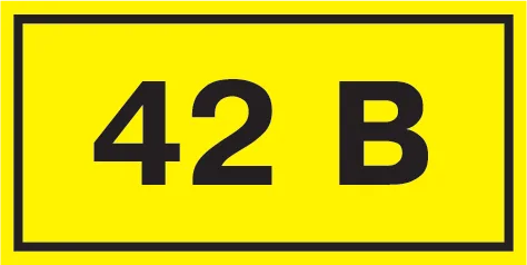 Самоклеящаяся этикетка 90х38мм символ "42В" IEK