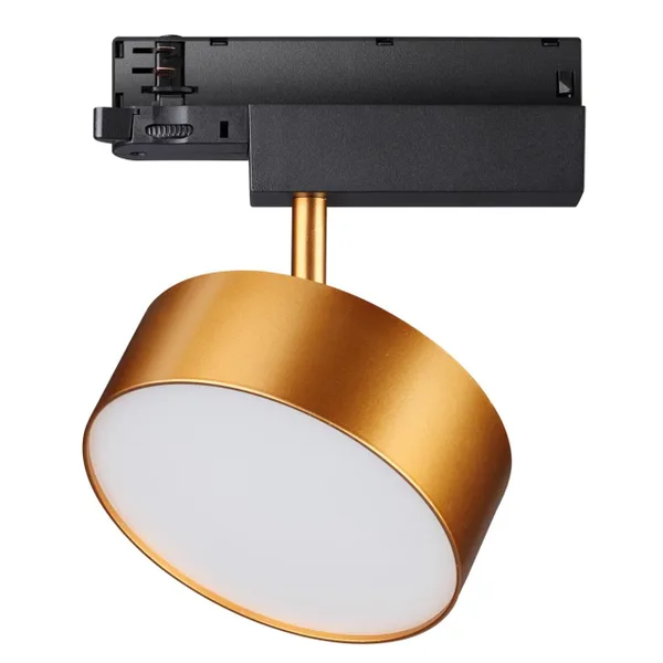 Трехфазный трековый св/д св-к IP20 LED 24W 4000K 2100Лм 100-265V матовое золото PROMETA NOVOTECH — фото 4