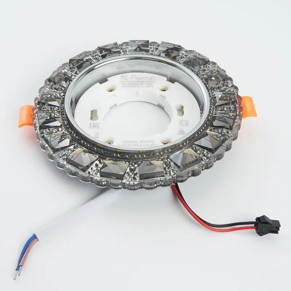 Светильник встр. с белой LED подсветкой 4000К Feron CD4045 потолочный GX53 без лампы, серый, хром — фото 3