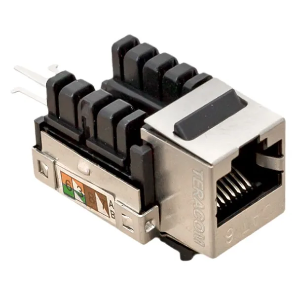 Модуль Keystone розеточный TERACOM PRO Cat,6 RJ-45 экранированный FTP 110 IDC 90 градусов EKF — фото 3