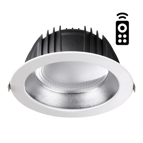 Встр.димм.св-к с пультом ДУ IP20 LED 2700~5000К GESTION белый/серебро C NOVOTECH