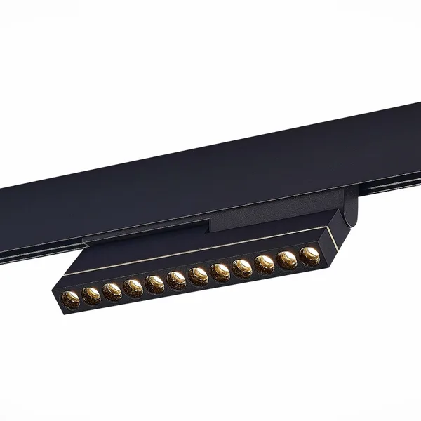 Магнитный трековый светильник Черный LED 1*12Вт 3000К 450Lm Ra>90 36° IP20 L220xW22xH117 48В ST805.436.12 ST LUCE