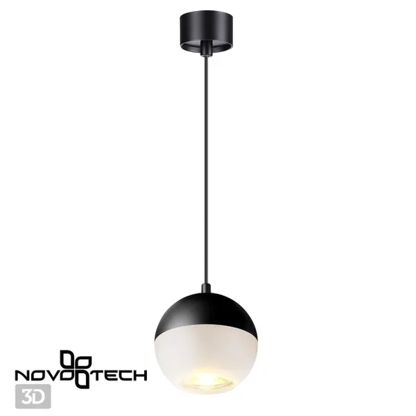 Св-к накл.,длина провода 2м IP20 GU10 9W 220V GARN черный NOVOTECH — фото 3