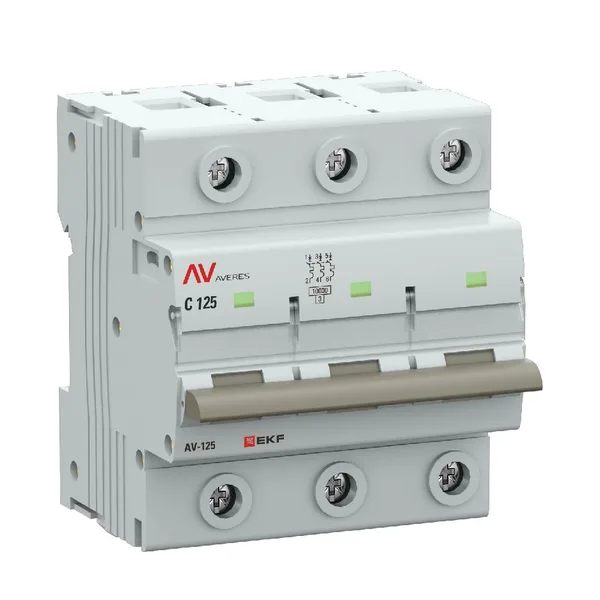Выключатель автоматический ВА МОД AV-125 3П 125A D 10кА AVERES EKF