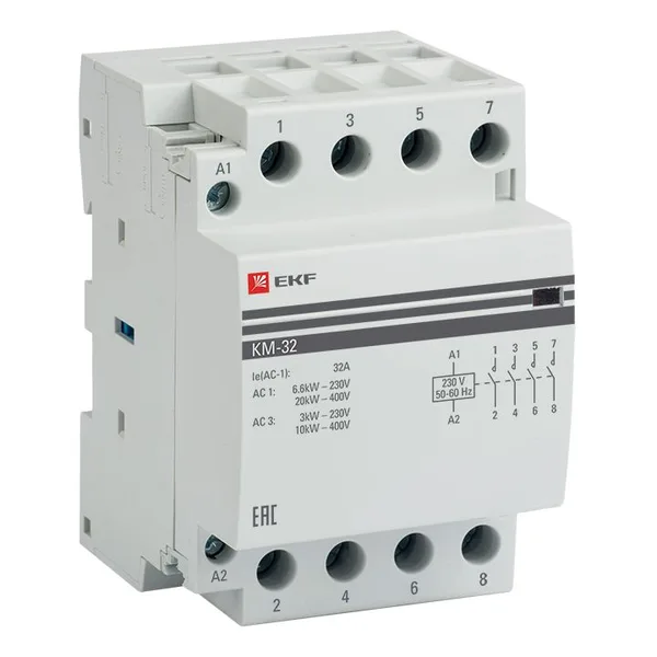 Контактор модульный КМ 32А 3NО+NC (3 мод) PROxima EKF