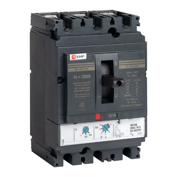 Выключатель автоматический ВА-99C (Compact NS) 250/200А 3П 45кА EKF PROxima