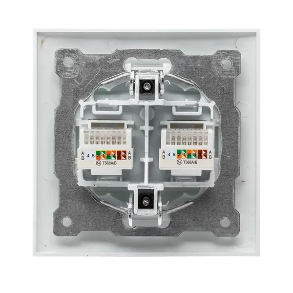 Валенсия Розетка компьютерная RJ-45 2-местная белая EKF — фото 5
