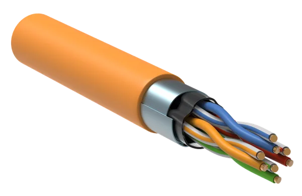 ITK Витая пара F/UTP кат.5E 4х2х24AWG solid LSZH нг(А)-HF оранжевый (305м)