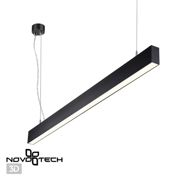 Св-к подвесной св/д IP20 LED 4000K 40W вниз + 12W вверх 220V ITER черный NOVOTECH — фото 2