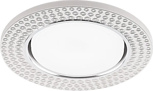 Св-к встр.с белой LED подсветкой Feron CD4029 потолочный GX53 без лампы, прозр., хром
