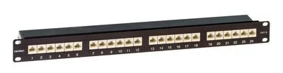 Патч-панель 19",1U,CAT6, 24 порта RJ45, экранированная DKC