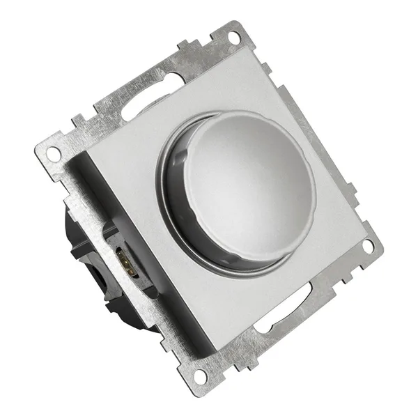 Выключатель диммирующий TRIAC(механизм), STEKKER GLS10-7106-03, 250V, 500W, серия Катрин, серебро — фото 5