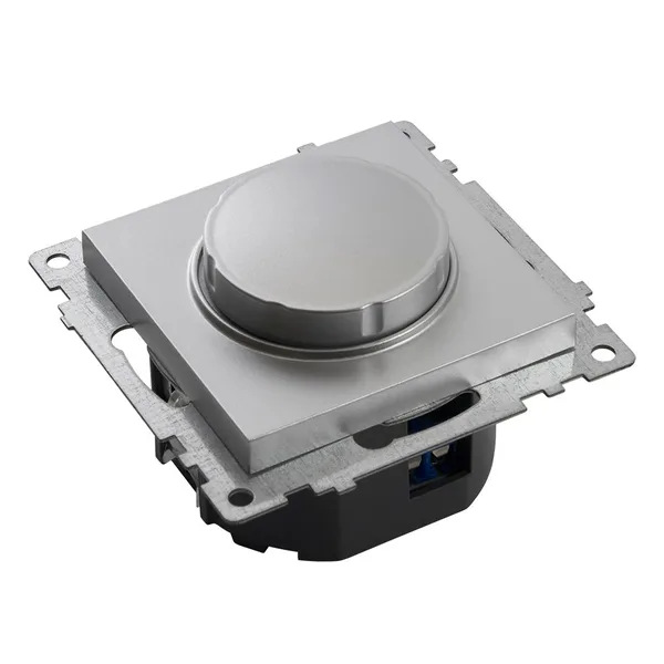 Выключатель диммирующий TRIAC(механизм), STEKKER GLS10-7106-03, 250V, 500W, серия Катрин, серебро — фото 3
