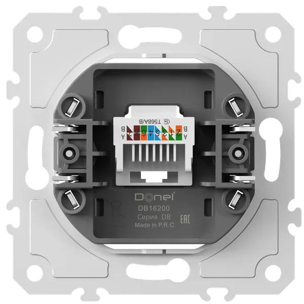 Donel механизм розетки RJ45 одиночная cat.5/ClassE-8, серия DB — фото 2