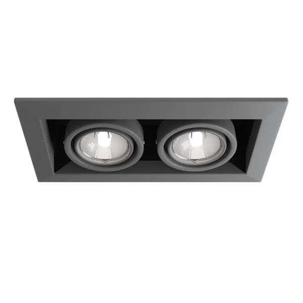 Встраиваемый светильник 2*GU10 50Вт Серебро IP20 Metal Modern DL008-2-02-S Technical Maytoni
