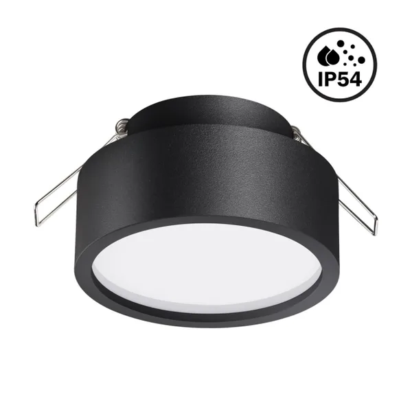 Встр.влагозащ.св-к IP54 LED 4000K 10W 220V MAY черный NOVOTECH