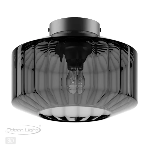 Св-к потолочный E27 1*60W BINGA дымчатый/черный ODEON LIGHT — фото 4