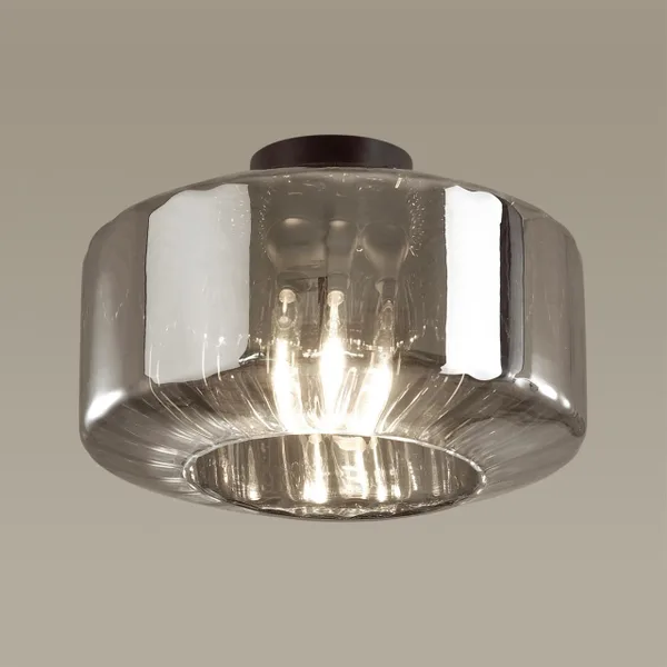 Св-к потолочный E27 1*60W BINGA дымчатый/черный ODEON LIGHT — фото 3