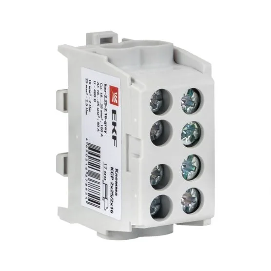 Клемма распределительная КСР с двойным винтом 2x25/2x16 серая PROxima EKF