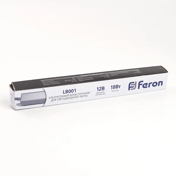 Блок питания для светодиодной ленты 18W 12V (ультратонкий драйвер), LB001 Feron — фото 2