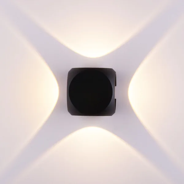 Уличный настенный светодиодный светильник 6Вт 4000К черный IP54 CUBE (a047186) Elektrostandard — фото 3