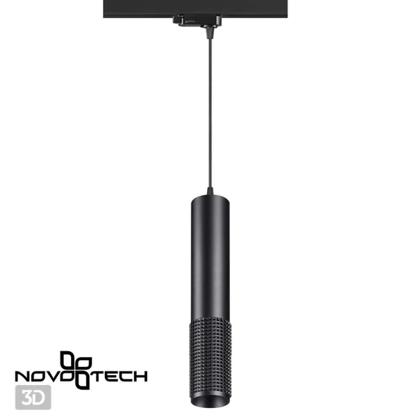 Трехфазный трековый св/д cветильник,провод 1м IP20 LED 4000K 12W 220V черный MAIS LED NOVOTECH — фото 3