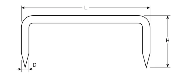 Скоба строительная кованая, 250 х 70 х 8мм, 100 шт, ЗУБР — фото 2