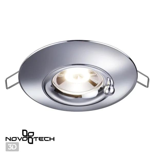Св-к встр.влагозащ.IP44 GU10 50W 220V WATER хром NOVOTECH — фото 2
