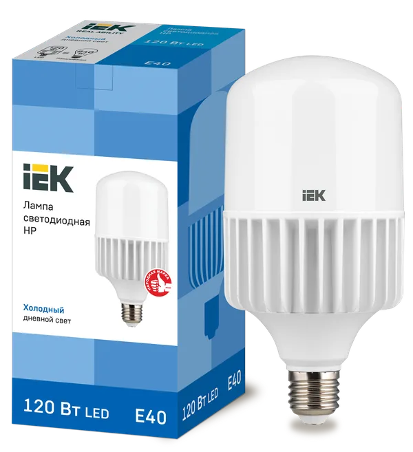 Лампа светодиодная HP 120Вт 230В 6500К E40 IEK