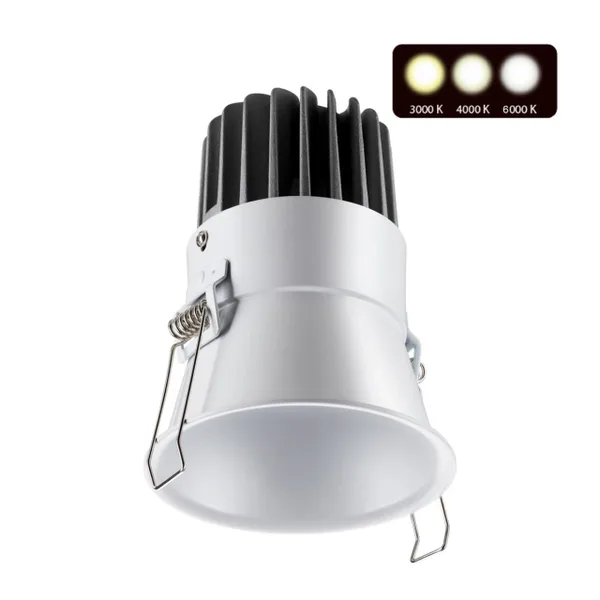 Встр.св/д св-к с перекл.цвет.темп.IP20 LED 3000К/4000К/6000К 18W 220V белый LANG NOVOTECH