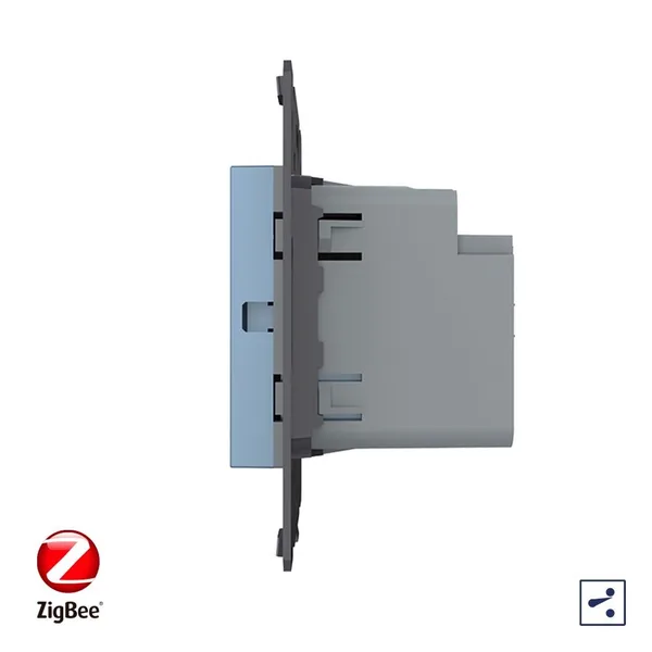 Двухклавишный проходной сенсорный выключатель ZigBee Module, цвет синий (механизм) Livolo — фото 3