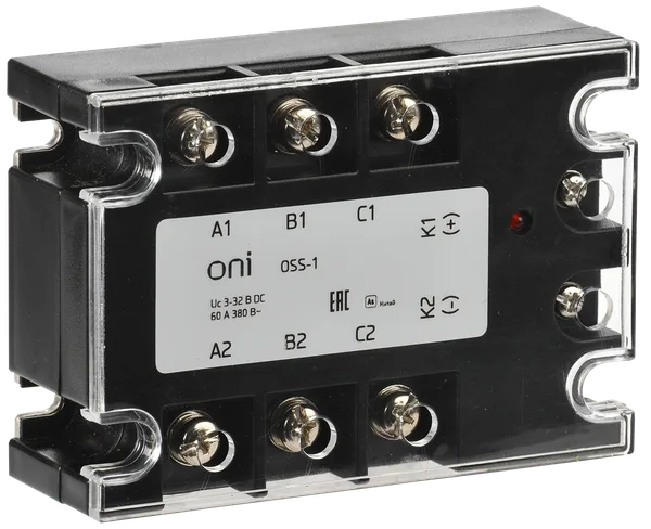 Реле твердотельное OSS-1 60А 380В AC 3-32В DC ONI IEK