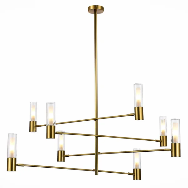 Люстра потолочная Латунь/Белый, Прозрачный G9 8*5Вт 4000К SL1239.303.08 ST LUCE