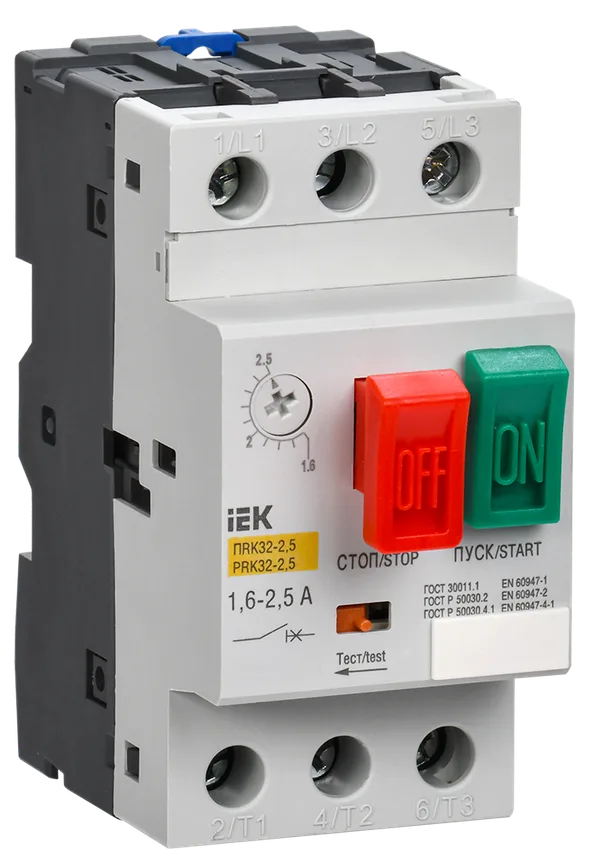 Пускатель ручной кнопочный ПРК32-25 In=25A Ir=20-25A 660В IEK