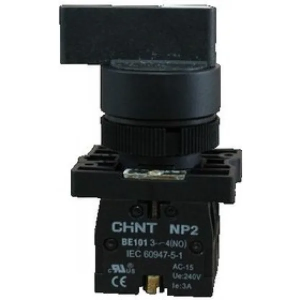 Переключатель NP2-EJ53, 3 положения возвратом, 2НО, IP40 (R) CHINT