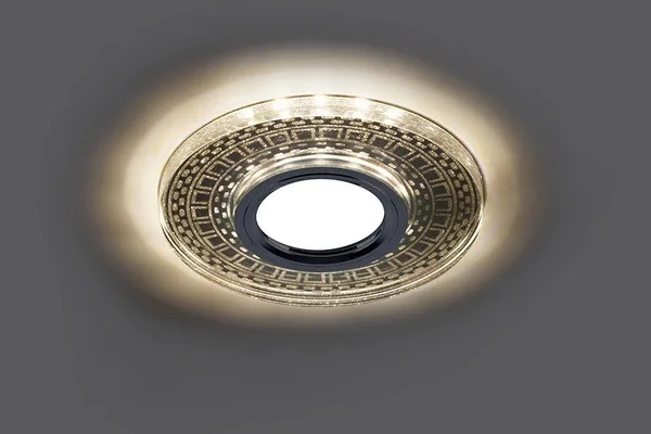 Светильник встраиваемый с LED подсветкой Feron CD981 потолочный MR16 G5.3, прозрачный, серебро — фото 3